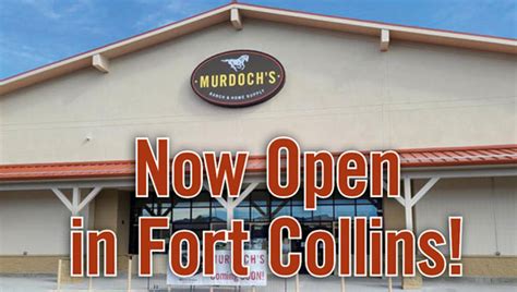 Murdoch's fort collins - Black Friday Deals have ended. Shop Current Deals. CUSTOMER SERVICE. Contact Us Store Pick Up FAQ's Recall Notices Returns & Exchanges Shipping Policy. ABOUT US. Who We Are Store Locations Careers Community Involvement Suppliers & Vendors. SERVICES. Gift Cards Propane Tank Refills Power Equipment Repair Financing Veterinary Clinic Services. 
